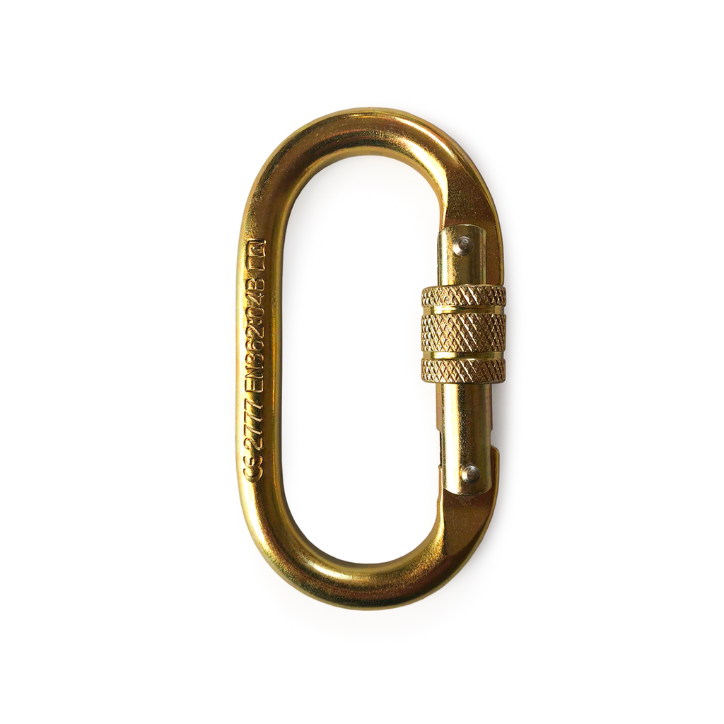 SECUREM STEEL OVAL SCREWGATE CARABINER 25kN